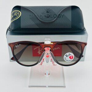 New Ray-Ban Erika Sunglasses RB4171 6593/T5 Transparent Brown Polarized 54mm